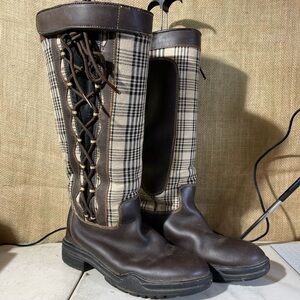 Tuffrider Lexington Baker Plaid Lace-Up Tall Boots